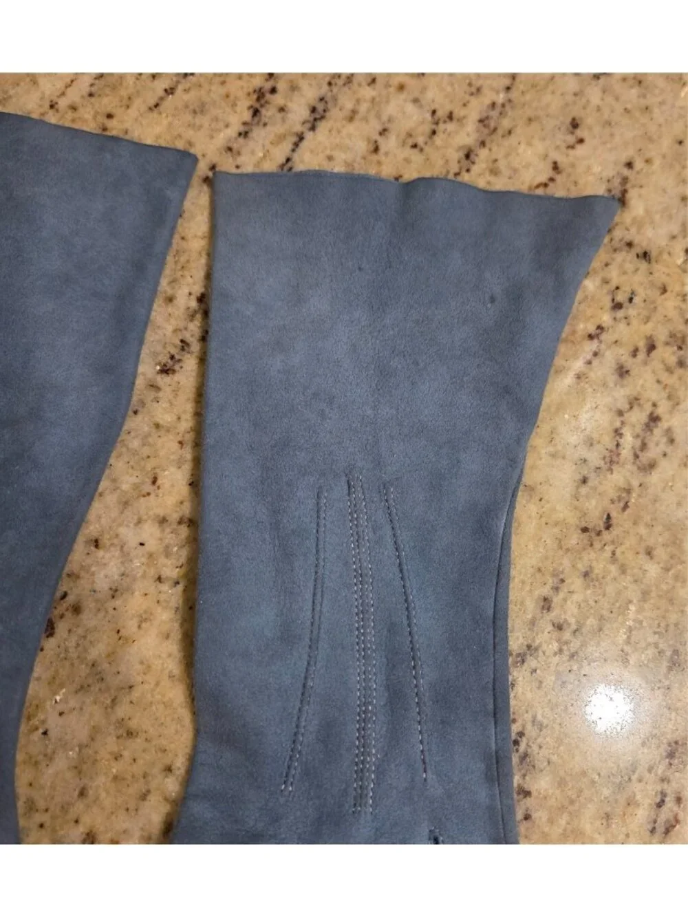 Vintage Womens Size S 6.5 Light Blue Suede Formal Gloves 10